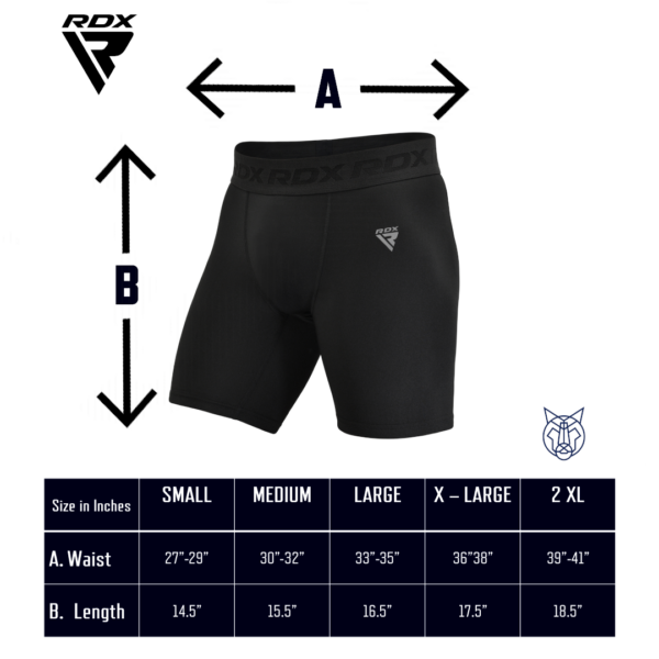 RDX Compression Shorts - Size Guide