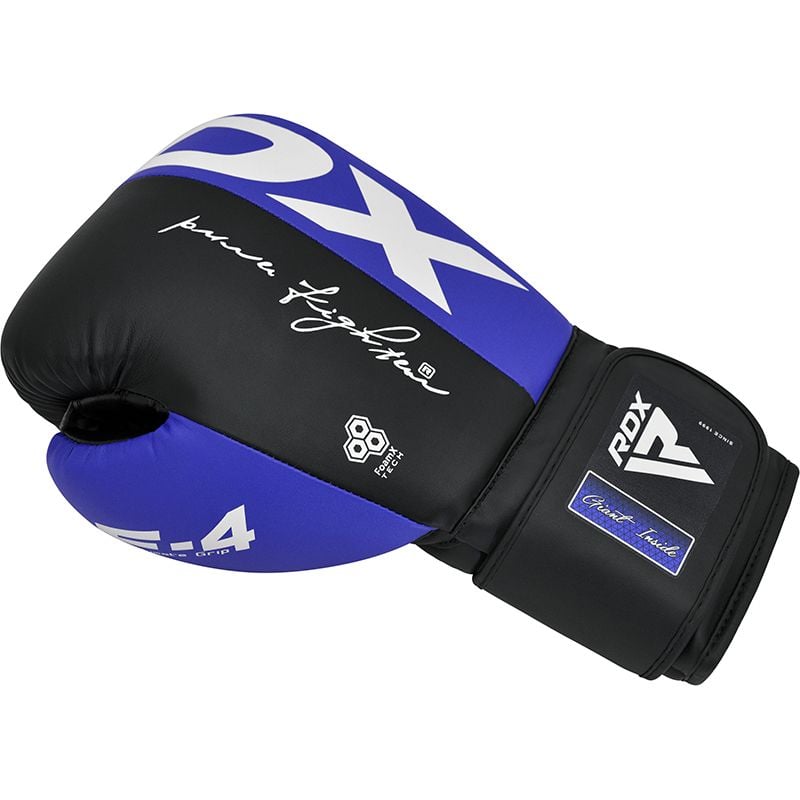RDX, F4 Boxing Gloves - 16oz - Black and Blue - Buds Fitness