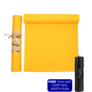 Mustard Yoga Mat with FREE Yoga Mat Carry Bag