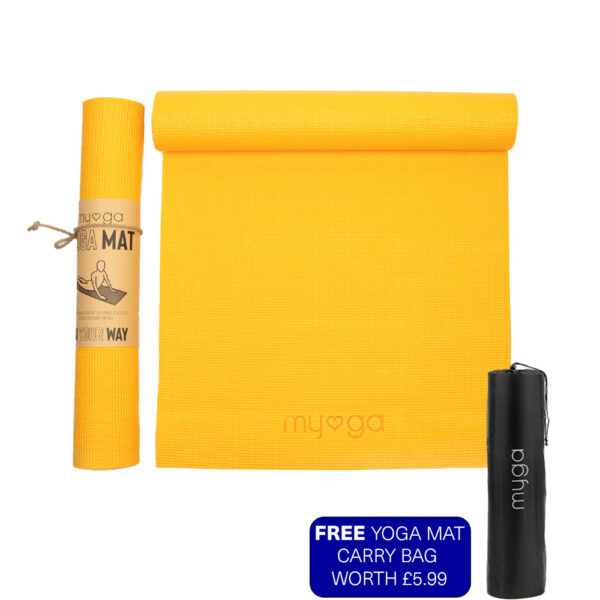 Mustard Yoga Mat with FREE Yoga Mat Carry Bag