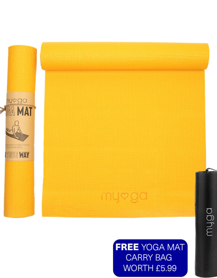 Mustard Yoga Mat with FREE Yoga Mat Carry Bag