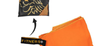 Orange workout, gym towel