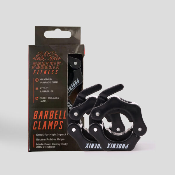 Black 1 inch barbell collars (pair)