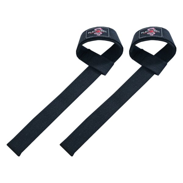 Affordable and Effective Black Weightlifting straps by Playwell