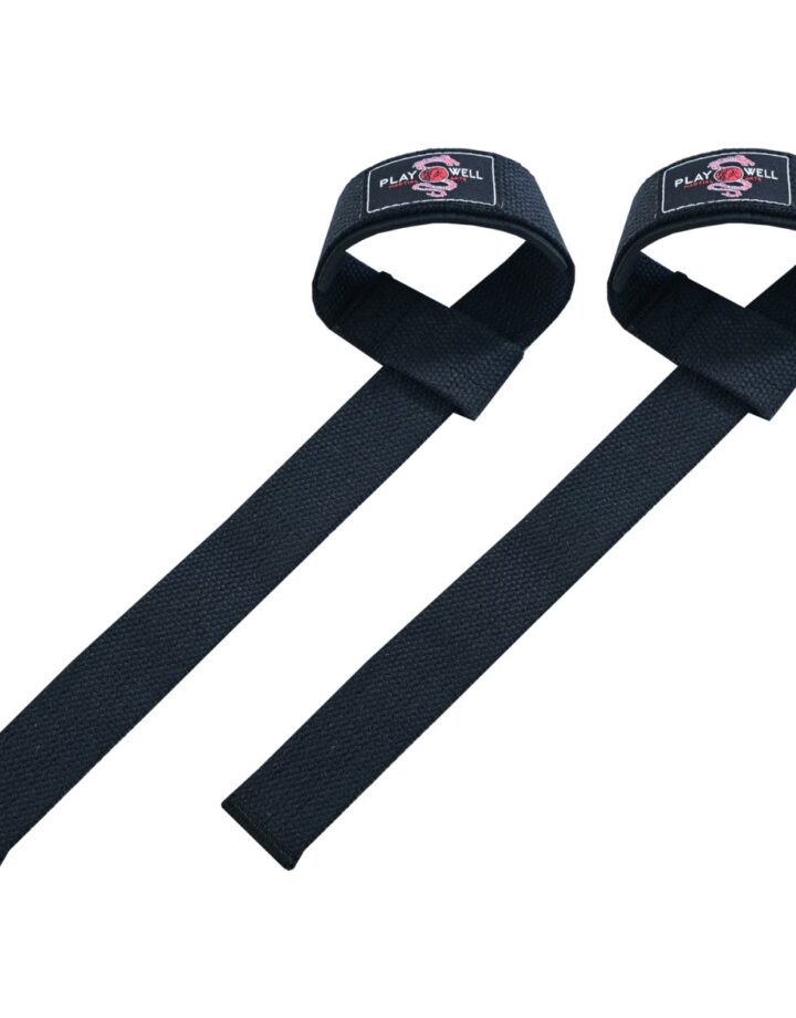 Affordable and Effective Black Weightlifting straps by Playwell