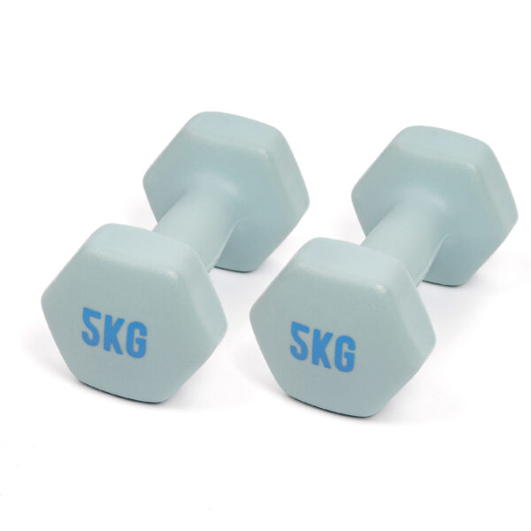 5kg pair (10kg combined) neoprene dumbbells