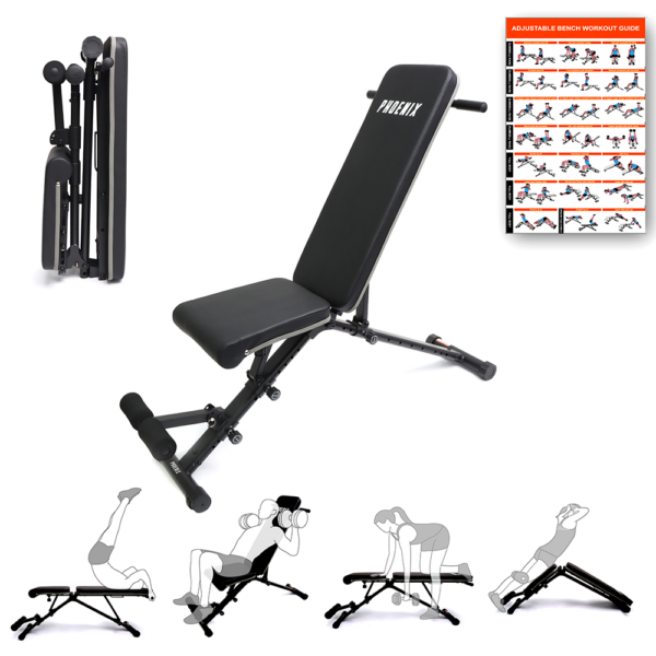 Full adjustable weightlifting bench