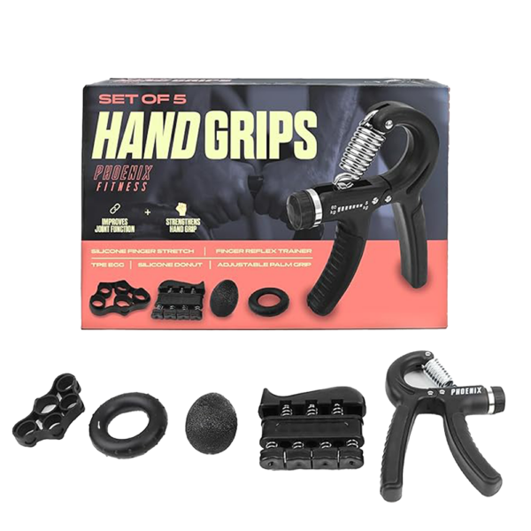 Five piece hand grip set