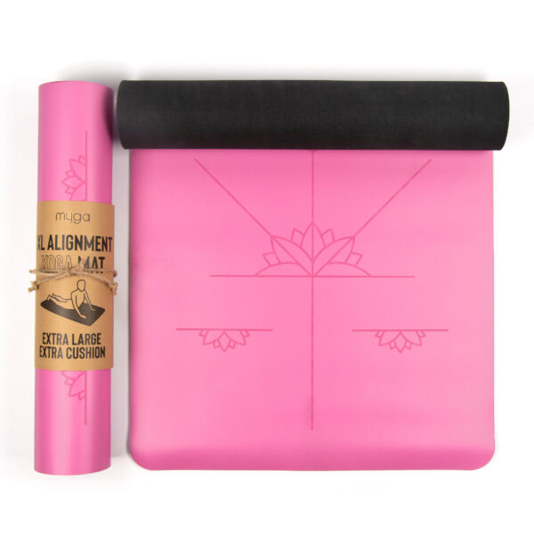 Pink Alignment Yoga Mat