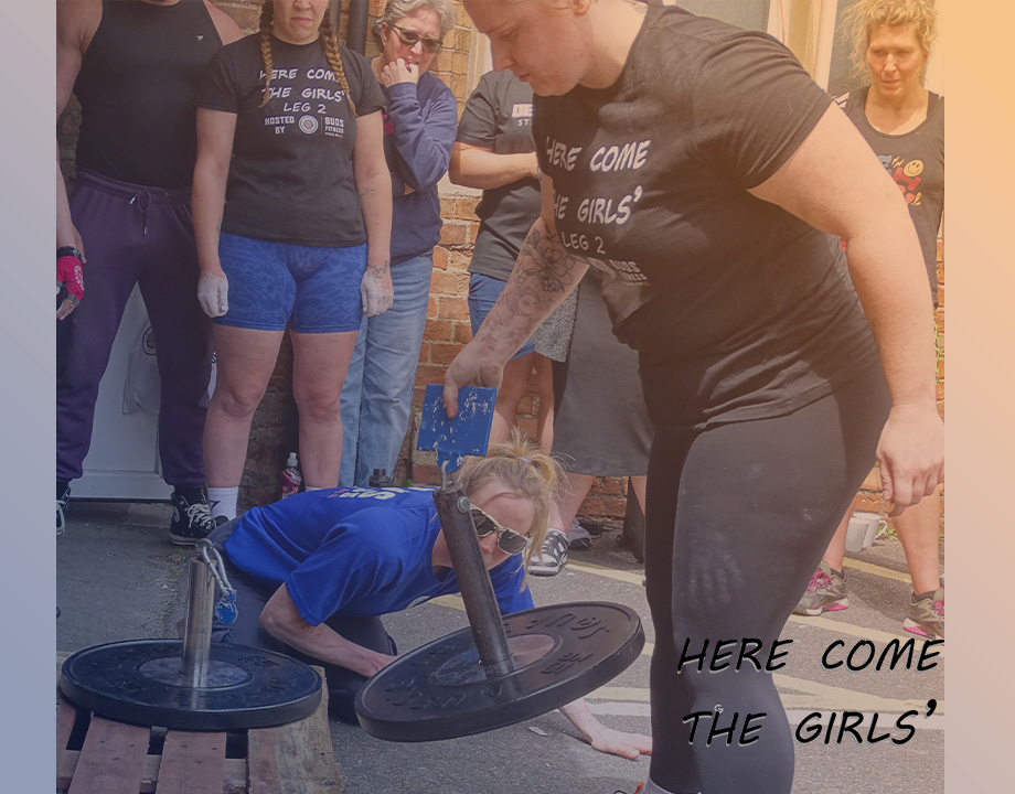 Jade Osman with an iconic performance on the grip event of Here Come The Girls' Leg 2 hosted by Buds Fitness in Sawtry, Cambridgeshire