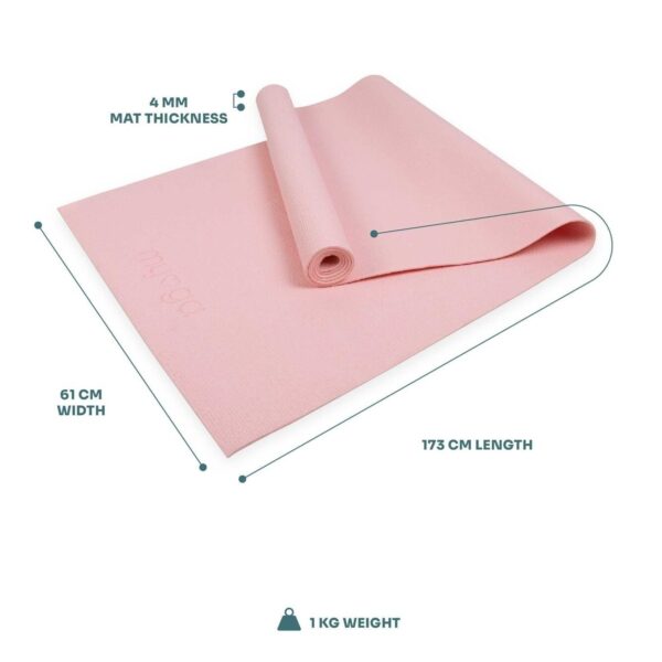 Dusty Pink Yoga Mat Size Guide