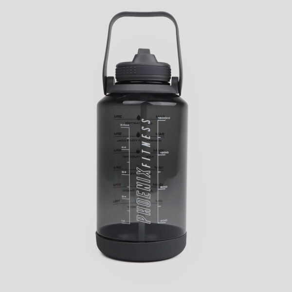 Motivational drinks bottle complete with top loaded carry handle