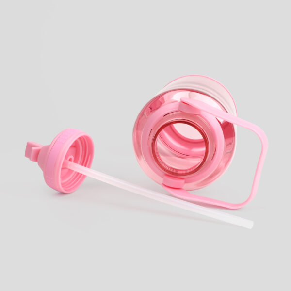 Straw and link for pink motivational bottle