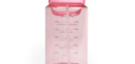 Pink motivational 2 litre hydration bottle