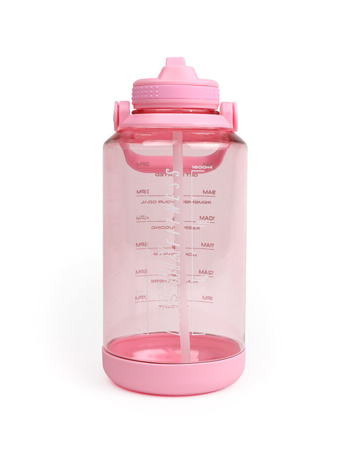 Pink motivational 2 litre hydration bottle