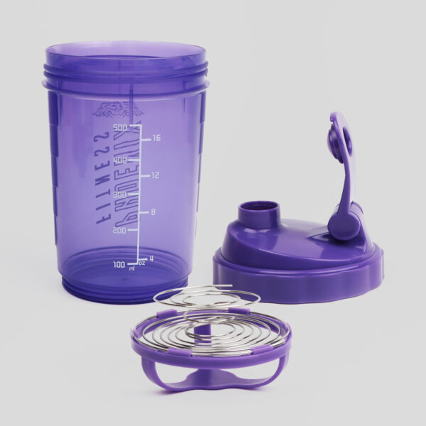 Lid, and spingloaded mixer for the Purple Protein Shaker