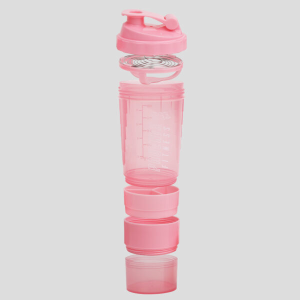 The compartments for Pink Protein Shaker