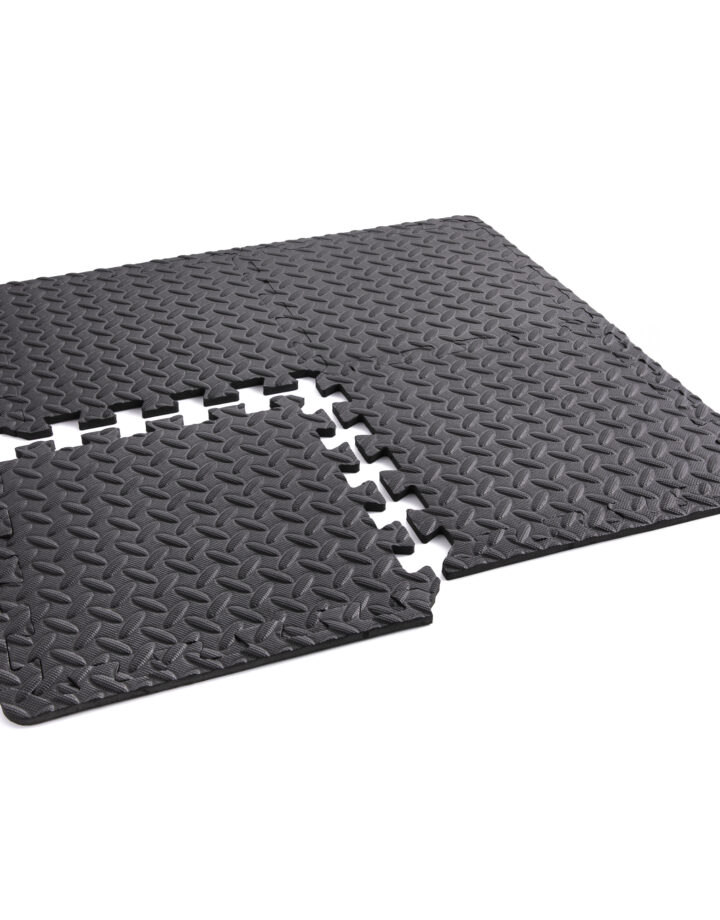 4 non-slip interlocking gym floor mats from Phoenix Fitness