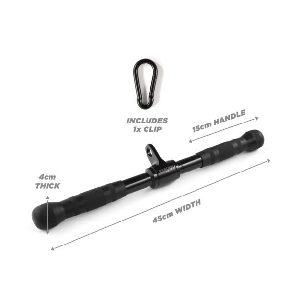 Dimensions on the lat pull down attachment