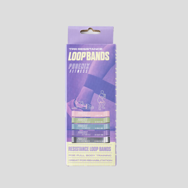 Packaging for the pastel phoenix fitness loop bands